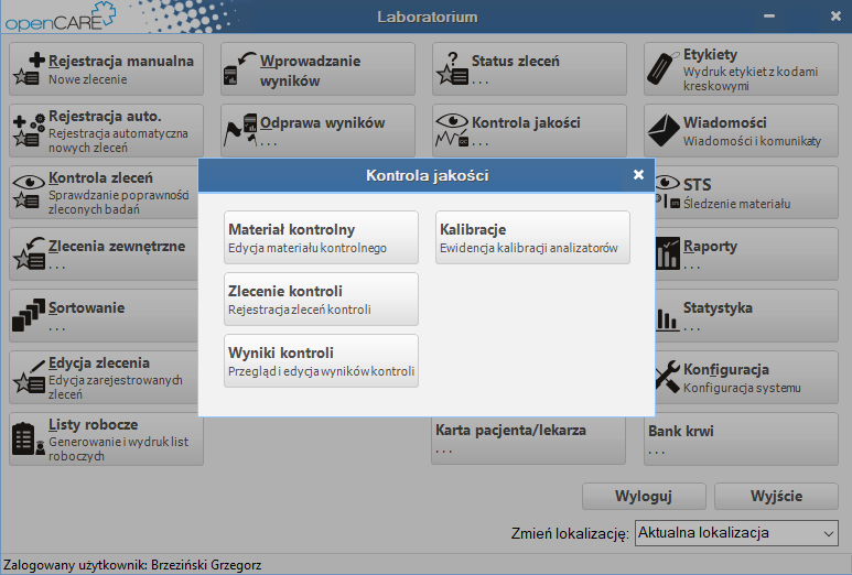 Moduł Kontroli Jakości (QC) w systemie LabCARE