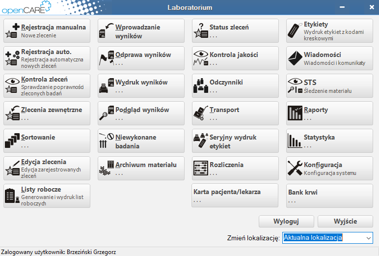 Moduł Rejestracji Zleceń w systemie LabCARE