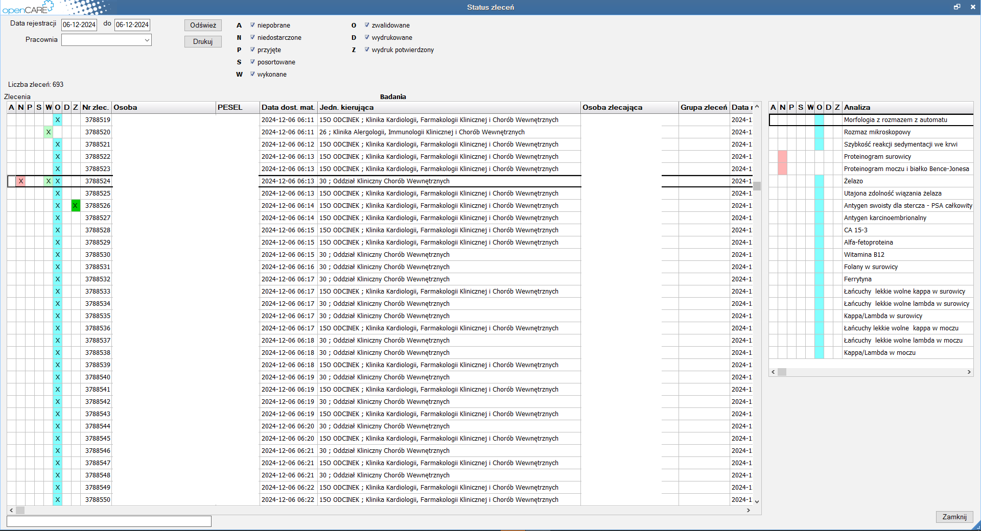 Interfejs automatycznej rejestracji i sortowania próbek w LabCARE