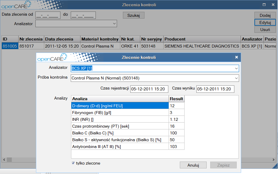 Dashboard zaawansowanej kontroli jakości wyników laboratoryjnych w LabCARE